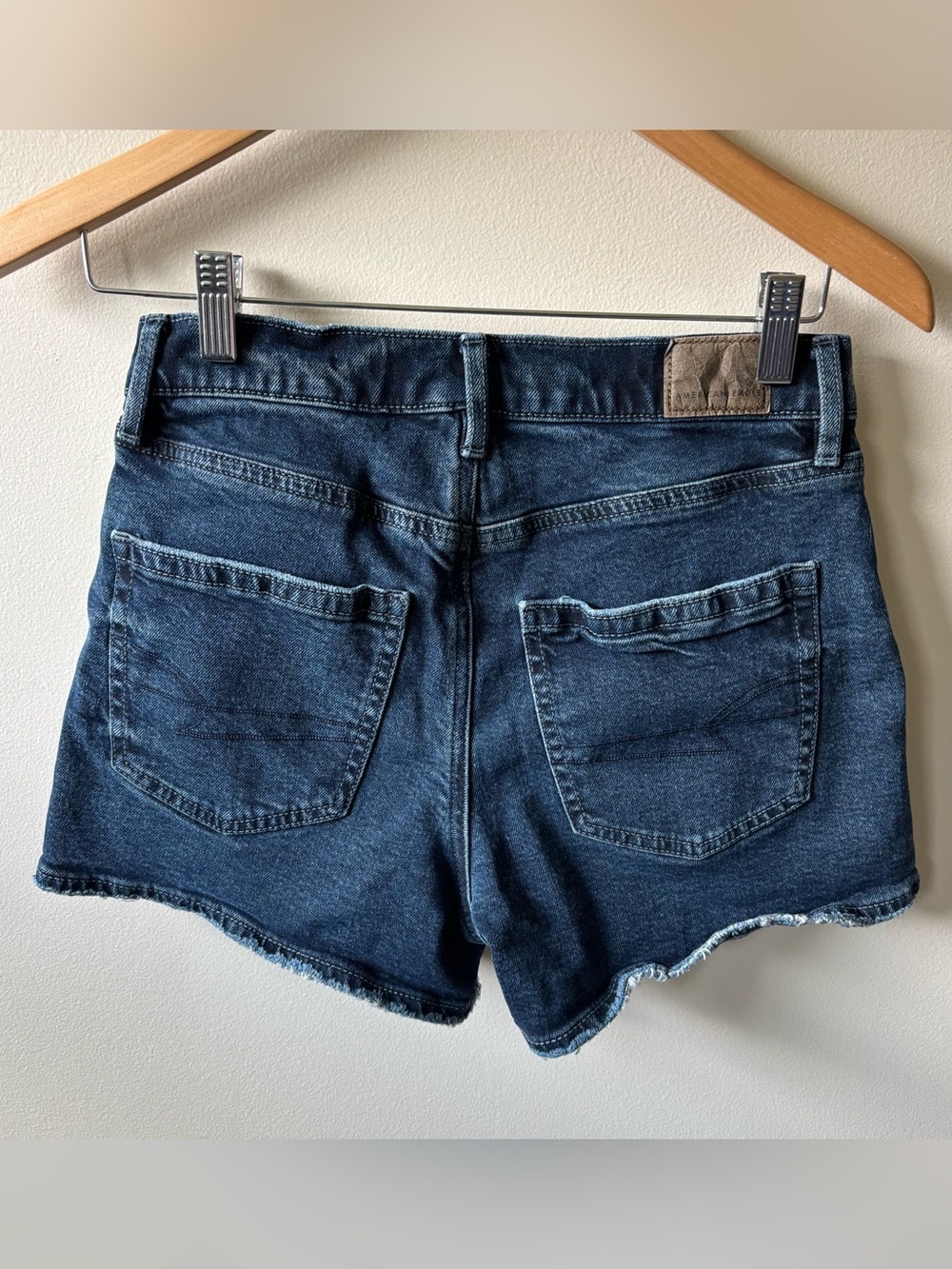 American Eagle Outfitters Dark Blue Denim Shorts - Picture 5 of 7